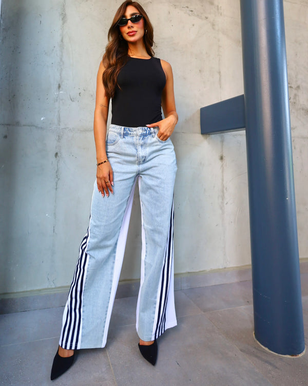 Jean Wide Leg Lineas Costado ES99656LT