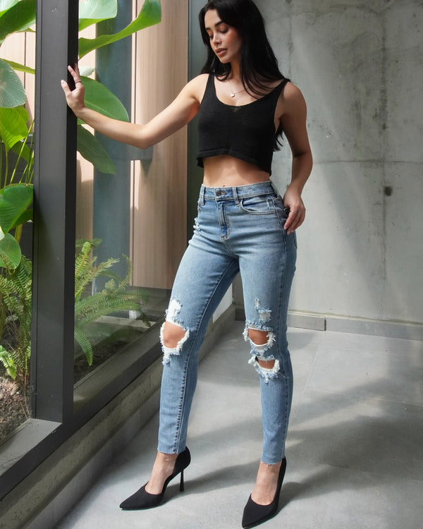 Jean Skinny Roto Sin Ruedo WV76734M-MD1