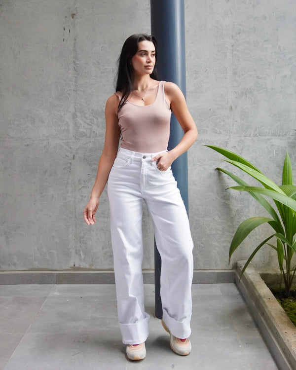 Jean Wide Leg Clasico WV99651WHT